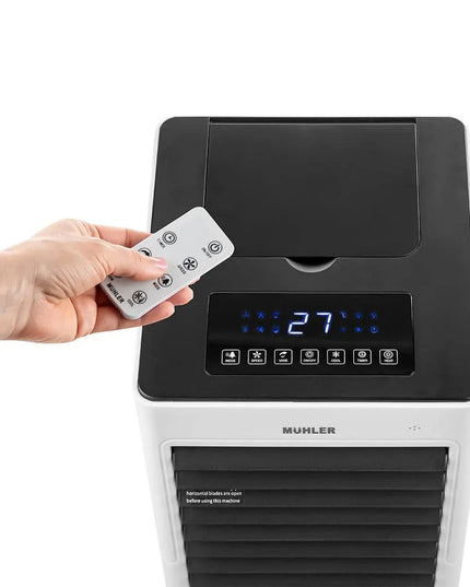 Мобилен охладител и отоплител Muhler MC-6066H, 2000W, LED дисплей, Осцилация, Таймер, Бял