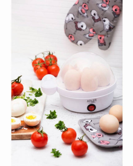 Яйцеварка Adler AD 4459, 450W, За 7 яйца, Автоматично икзлючване със сигнал, Бял