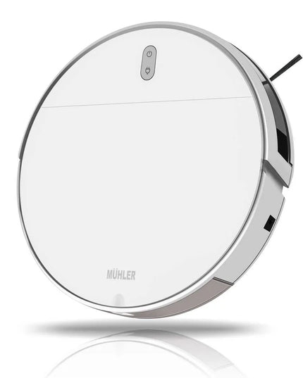 Прахосмукачка робот MUHLER Bobby 1, сухо и мокро почистване, Дистанционно, TuyaSmart приложение, 2 контейнера, 2500 mAh батерия