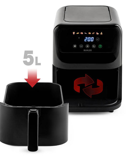 Фритюрник с горещ въздух Muhler MFX-515, 1500W, 5L, LED