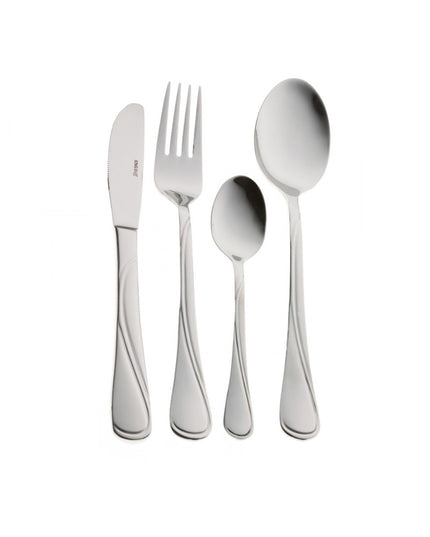 Комплект прибори за хранене Kinghoff KH 3504, 72 части, За 12 човека, Куфар, Неръждаема стомана, Сребрист