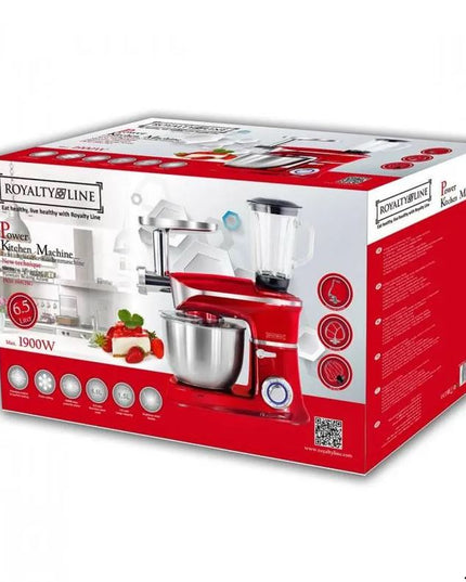 Кухненски робот 3в1 Royalty Line RL-PKM1900.7BG, 1900W, 6,5 литра, Блендер, Миксер, Месомелачка