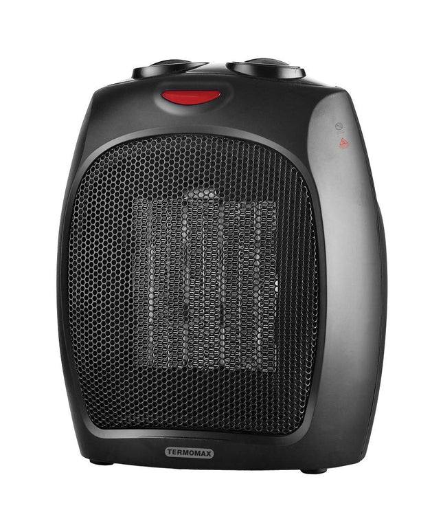 Керамична печка Termomax TR1550C, 1500W, 2 скорости, Защита IP20, Термостат, Черен