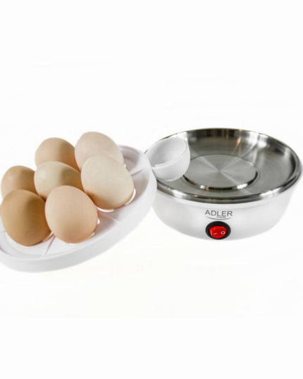 Яйцеварка Adler AD 4459, 450W, За 7 яйца, Автоматично икзлючване със сигнал, Бял