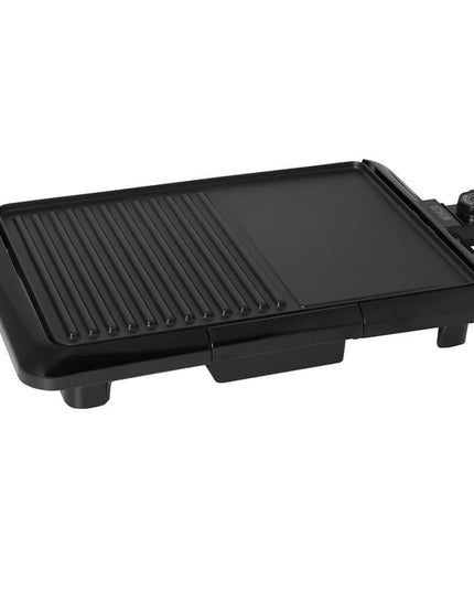 Електрическа скара Muhler MG-2536, 2000W, 2 зони на печене, Незалепващо покритие, 25х36см, Термостат, Черен