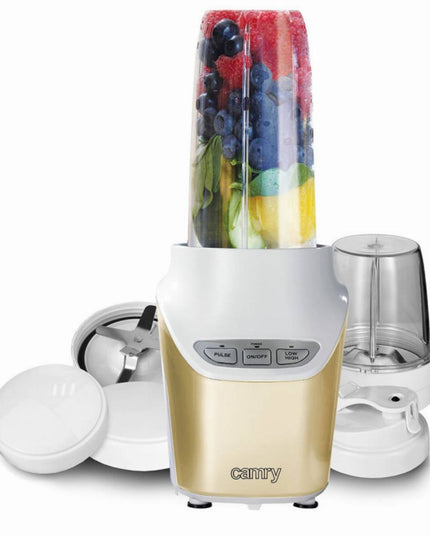 Нутри блендер Camry CR 4071, 1700W Max, Smoothie maker, Мелничка за кафе, 2 чаши BPA Free, 2 скорости, Златист