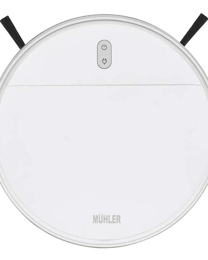 Прахосмукачка робот MUHLER Bobby 1, сухо и мокро почистване, Дистанционно, TuyaSmart приложение, 2 контейнера, 2500 mAh батерия