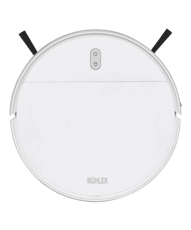 Прахосмукачка робот MUHLER Bobby 1, сухо и мокро почистване, Дистанционно, TuyaSmart приложение, 2 контейнера, 2500 mAh батерия