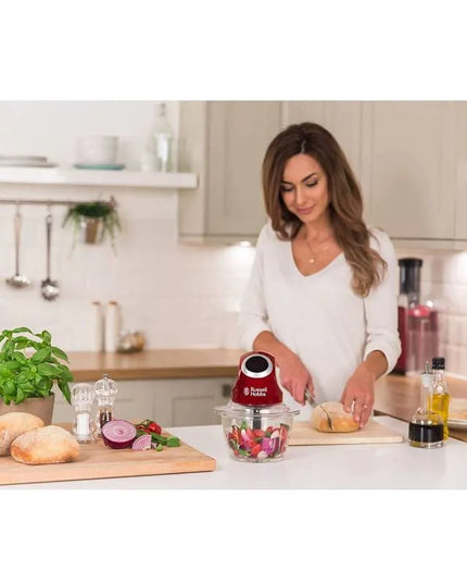 Мини чопър Russell Hobbs Desire 24660-56, 200W, 500ml, Стъклена купа, Червен