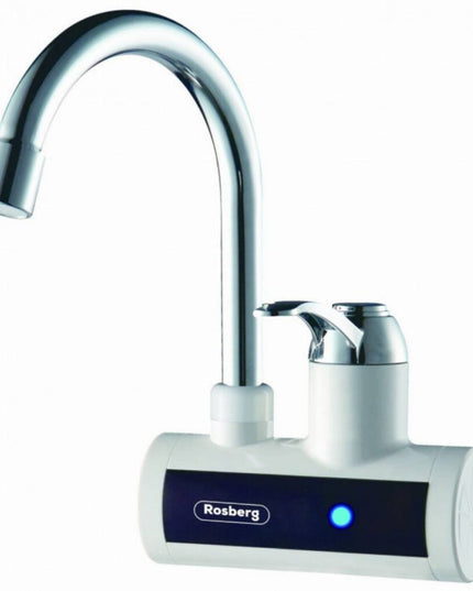 Нагревател за вода Rosberg R57100A, 3600W, С дисплей, До 60C, За стена, Бял