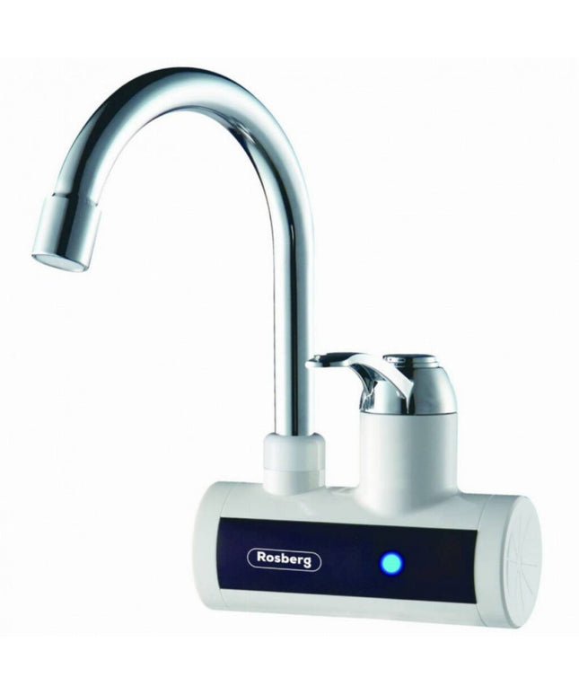 Нагревател за вода Rosberg R57100A, 3600W, С дисплей, До 60C, За стена, Бял