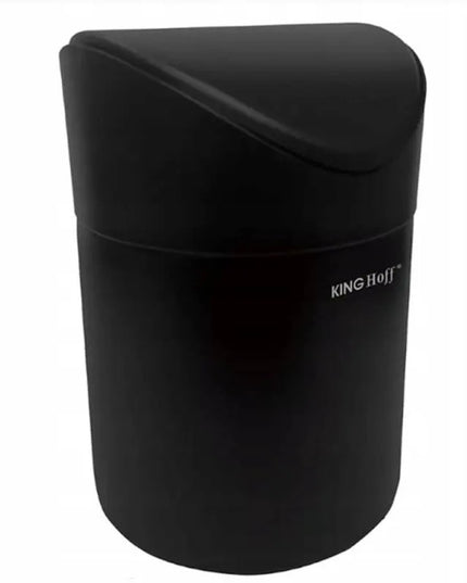 Кош за боклук мини Kinghoff KH 1813, 1.8L, 12 x17 cm, Неръждаема стомана, Черен