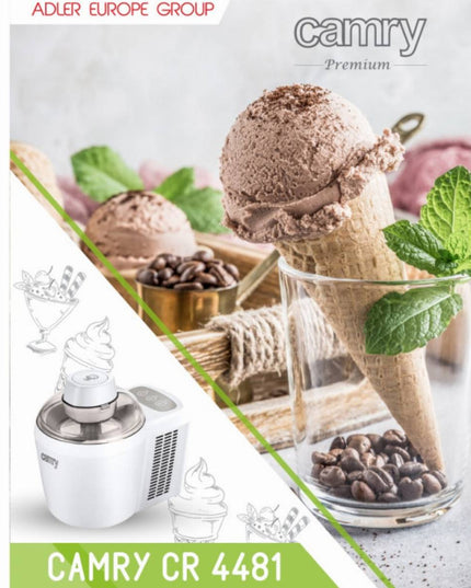 Машина за сладолед и сорбе Camry CR 4481, 90W, 700 мл, 2 нива, Бял