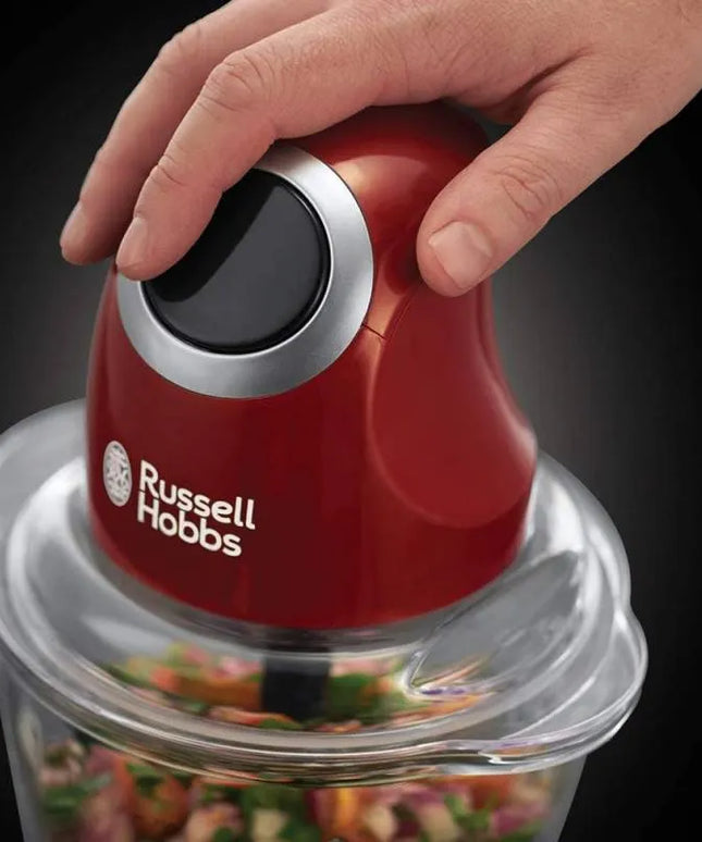 Мини чопър Russell Hobbs Desire 24660-56, 200W, 500ml, Стъклена купа, Червен