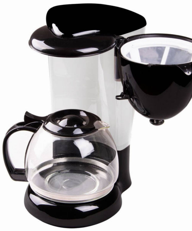 Кафемашина Rosberg R51170C, 800W, 10-12 чаши, Oгнеупорно стъкло, Черен