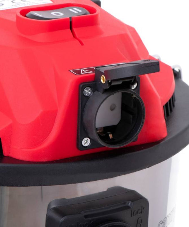Индустриална прахосмукачка Camry CR 7045, 3400W, 20 kPa, Сухо и мокро, 4 филтъра, 25L, Инокс/Червен