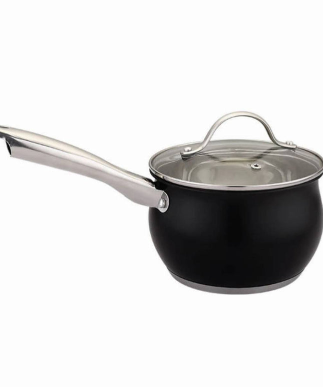 Комплект съдове и аксесоари HausRoland HR126-1, 16 части, Чайник, Прибори, Индукция, Инокс/черен мат