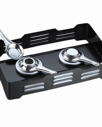 Опушвател за храна Kinghoff KH 1180, Термометър, 2 горелки, 43х27 см, Инокс