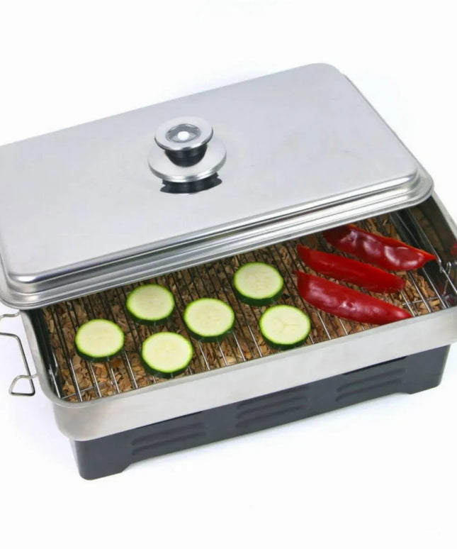 Опушвател за храна Kinghoff KH 1180, Термометър, 2 горелки, 43х27 см, Инокс