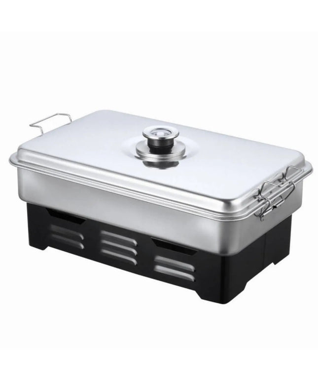 Опушвател за храна Kinghoff KH 1180, Термометър, 2 горелки, 43х27 см, Инокс