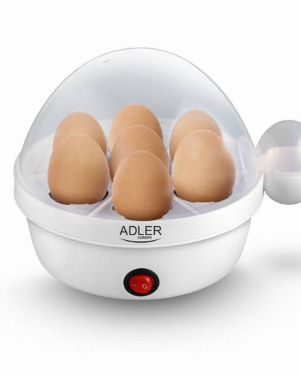 Яйцеварка Adler AD 4459, 450W, За 7 яйца, Автоматично икзлючване със сигнал, Бял