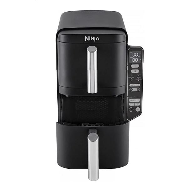 Фритюрник с горещ въздух Ninja Double Stack SL300EU, 2470W, 7.6 л, Температурен диапазон 40 – 240°C, 6 функции за готвене, Две застъпващи се зони за готвене, Черен