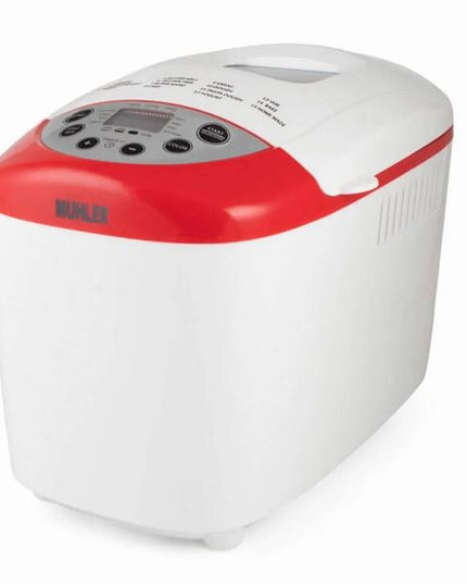 Хлебопекарна Muhler MBM-1502, 850W, Две бъркалки 1.5 кг, 15 програми, LCD екран, Отложен старт, Аларма, Бял/Червен