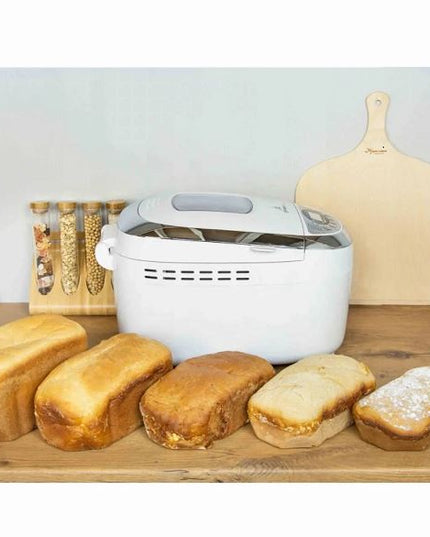 Хлебопекарна First Austria FA-5152-3, 850W, С две бъркалки, 12 програми, 3 сепени на изпичане, LСD диcплeй, Бял
