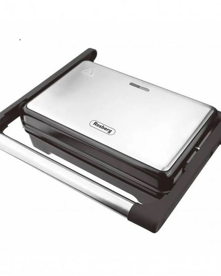 Грил скара Rosberg R51442I, 1500W, Отваряне на 180 гр, Незалепваща, Тава за мазнина, Иноксчерен