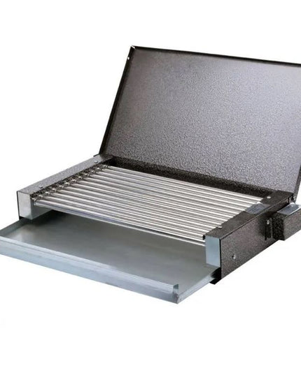 Електрическа скара Rubino EC-2K, 2000 W, Работна площ 38×24 cm, Тавичка за мазнина, Сив