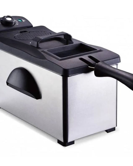 Фритюрник Oliver Voltz OV51980P, 2000W, 3 литра, Напълно разглобяем, ИноксЧерен