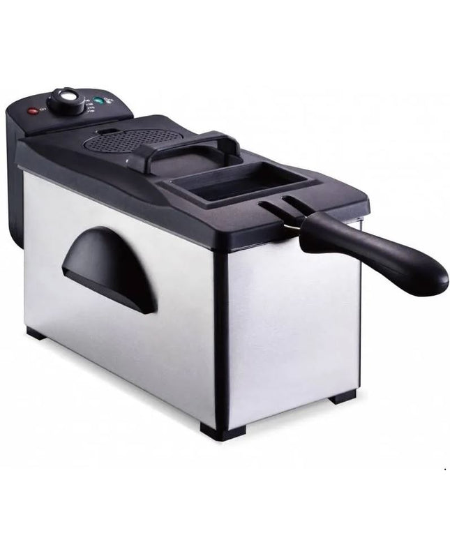 Фритюрник Oliver Voltz OV51980P, 2000W, 3 литра, Напълно разглобяем, ИноксЧерен