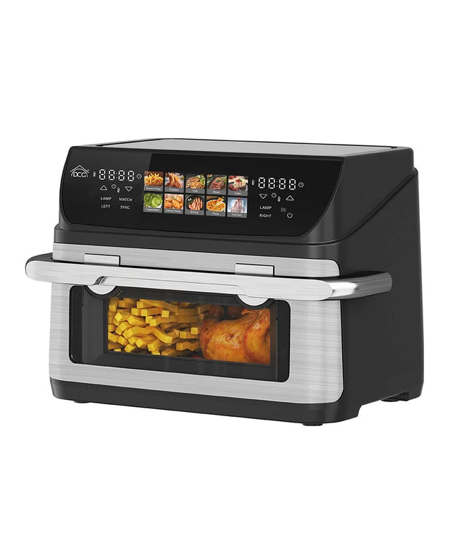 Фритюрник с горещ въздух DCG FR3613D, 2400W, 10l, Незалепващо покритие, Черен/Инокс