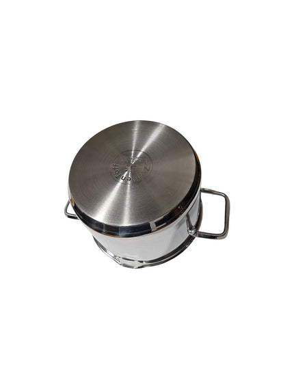 Готварски комплект от 16 части Zilner ZT-33252, Многослойно дъно, Стъклени капаци, Инокс