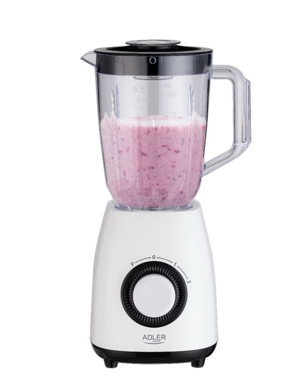 Блендер Adler AD 4085, 1000W, 1.5 литра, Неръждаема стомана, Pulse, 2 скорости, Бял