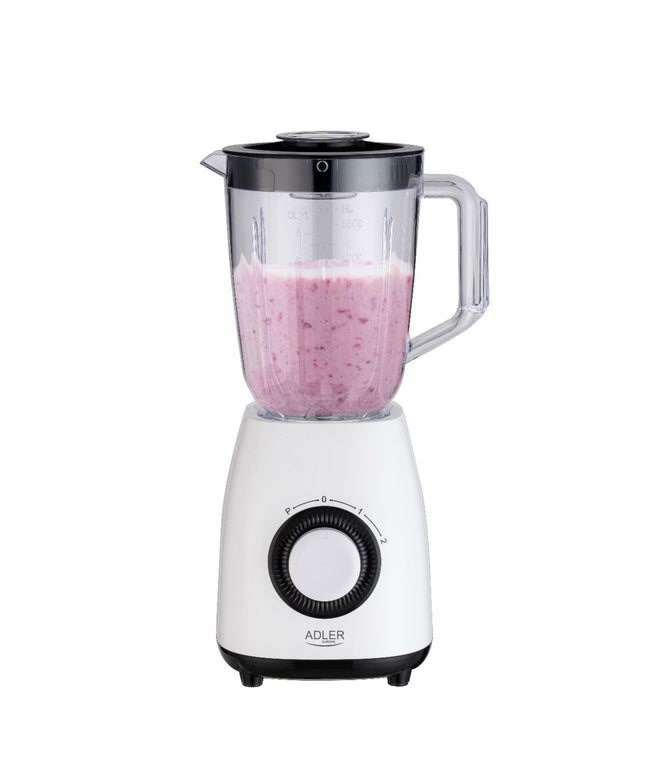 Блендер Adler AD 4085, 1000W, 1.5 литра, Неръждаема стомана, Pulse, 2 скорости, Бял