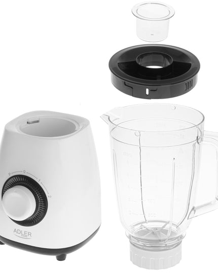 Блендер Adler AD 4085, 1000W, 1.5 литра, Неръждаема стомана, Pulse, 2 скорости, Бял