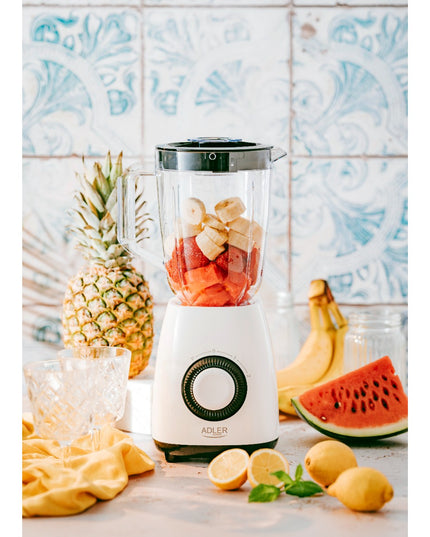 Блендер Adler AD 4085, 1000W, 1.5 литра, Неръждаема стомана, Pulse, 2 скорости, Бял