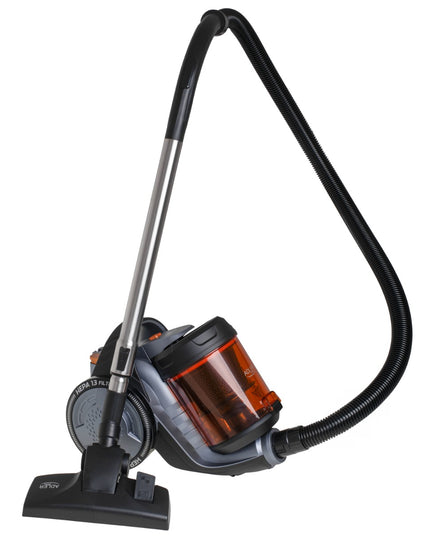 Циклонна прахосмукачка Adler AD 7065, 3-етапна система за филтриране, Клас А, без торба, 3000W, ЧеренОранжев