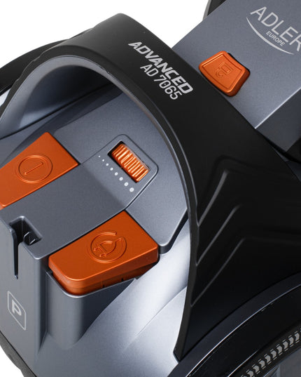 Циклонна прахосмукачка Adler AD 7065, 3-етапна система за филтриране, Клас А, без торба, 3000W, ЧеренОранжев