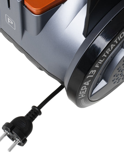 Циклонна прахосмукачка Adler AD 7065, 3-етапна система за филтриране, Клас А, без торба, 3000W, ЧеренОранжев