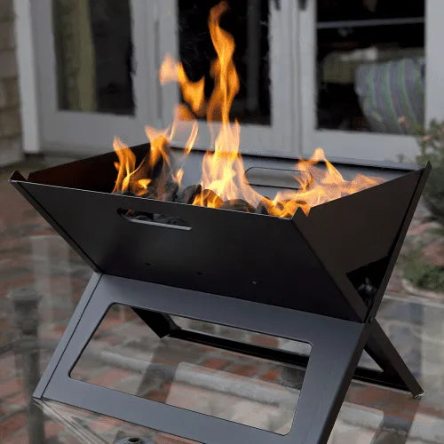 Градинско преносимо барбекю Rila Crafts, Сгъваемо, Черен