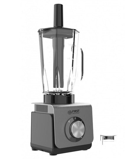 Блендер First Austria FA-5240-2, 1200W, 3 скорости + Pulse, Разбиване на лед, Стъклена кана, Сив