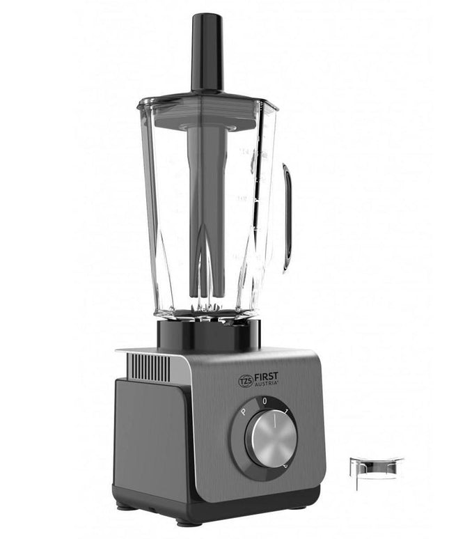 Блендер First Austria FA-5240-2, 1200W, 3 скорости + Pulse, Разбиване на лед, Стъклена кана, Сив