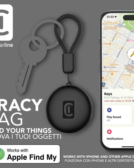 Bluetooth устройство за проследяване Tracy Tag за iOS черен
