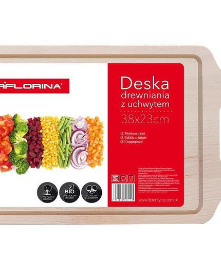 Дървена дъска за рязане с борд Florina, 38X23CM