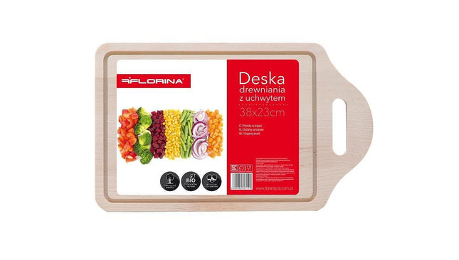 Дървена дъска за рязане с борд Florina, 38X23CM