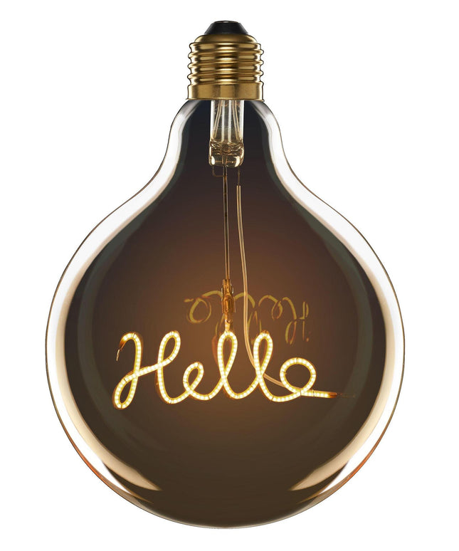 Fancy LED крушка с надпис Hello