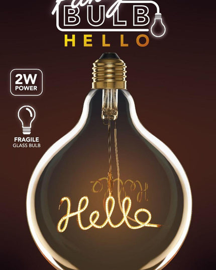 Fancy LED крушка с надпис Hello