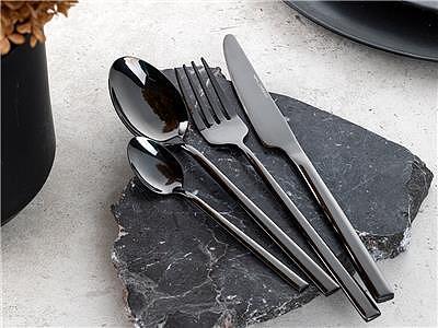Florina прибори Ritz черни, 16 части сет